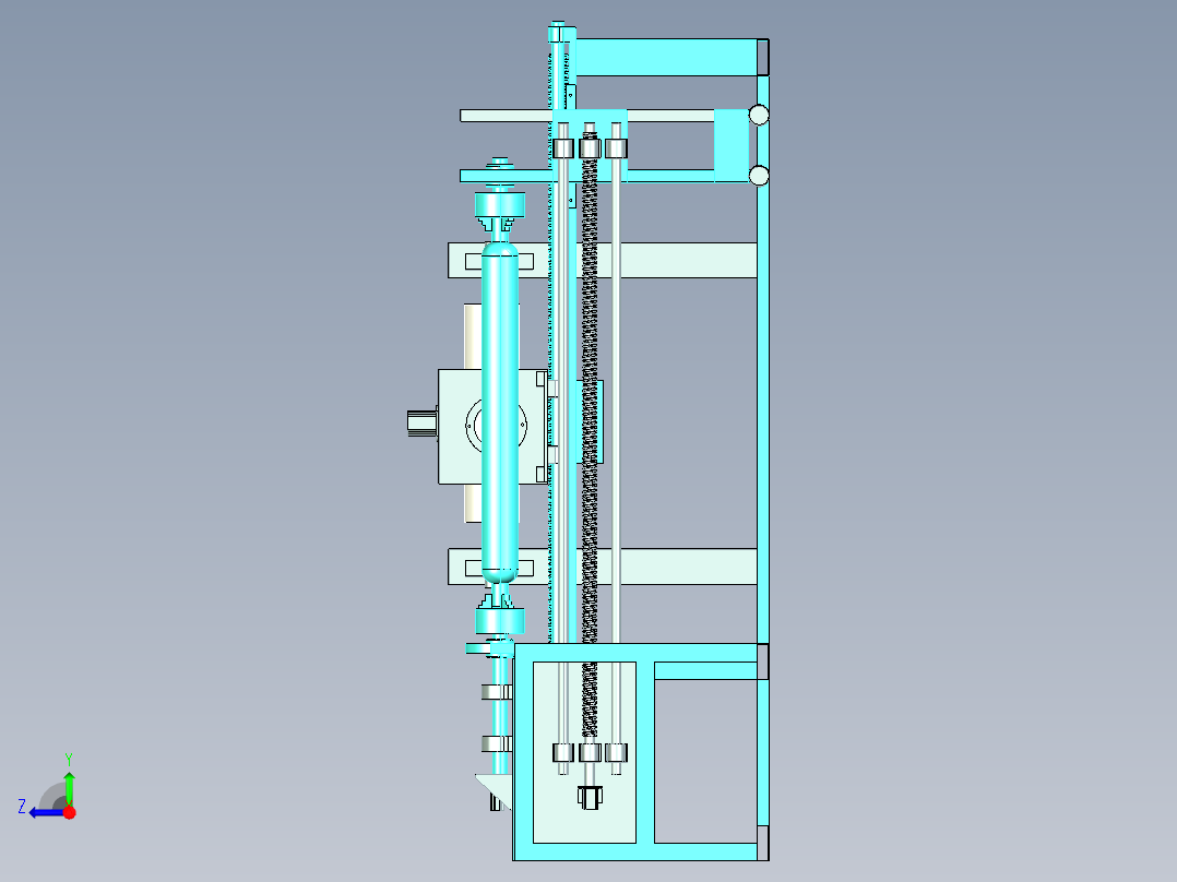纤维缠绕机右视图
