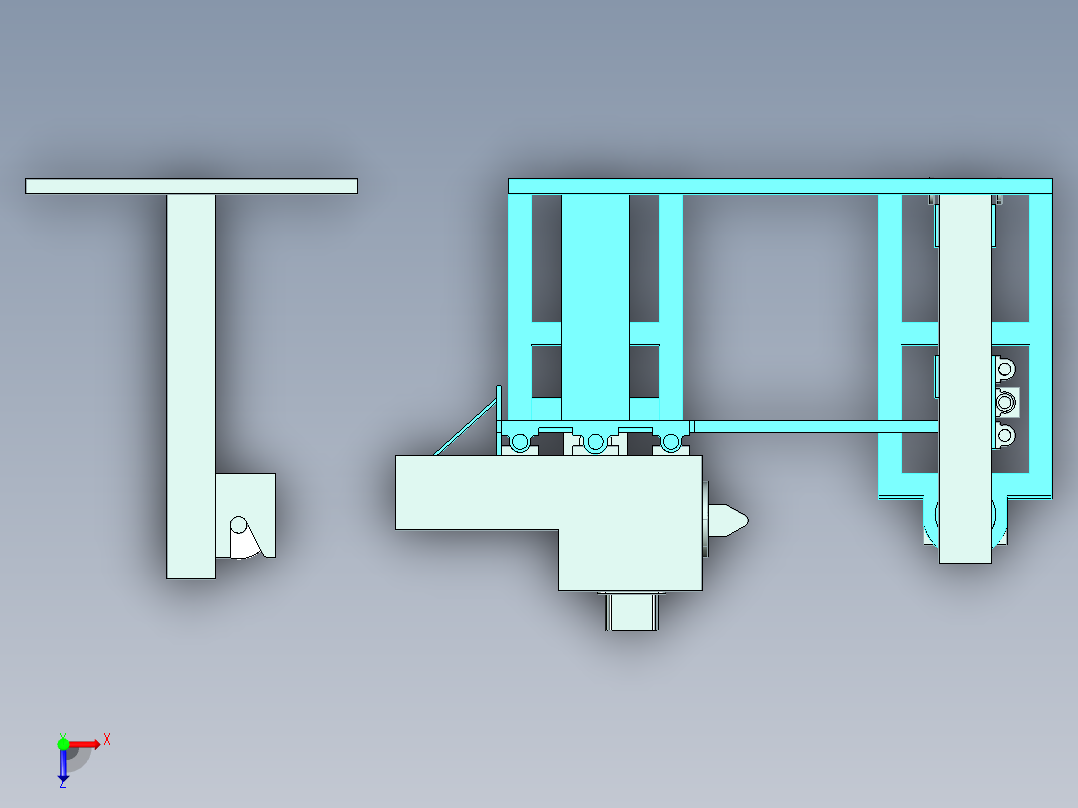 纤维缠绕机俯视图