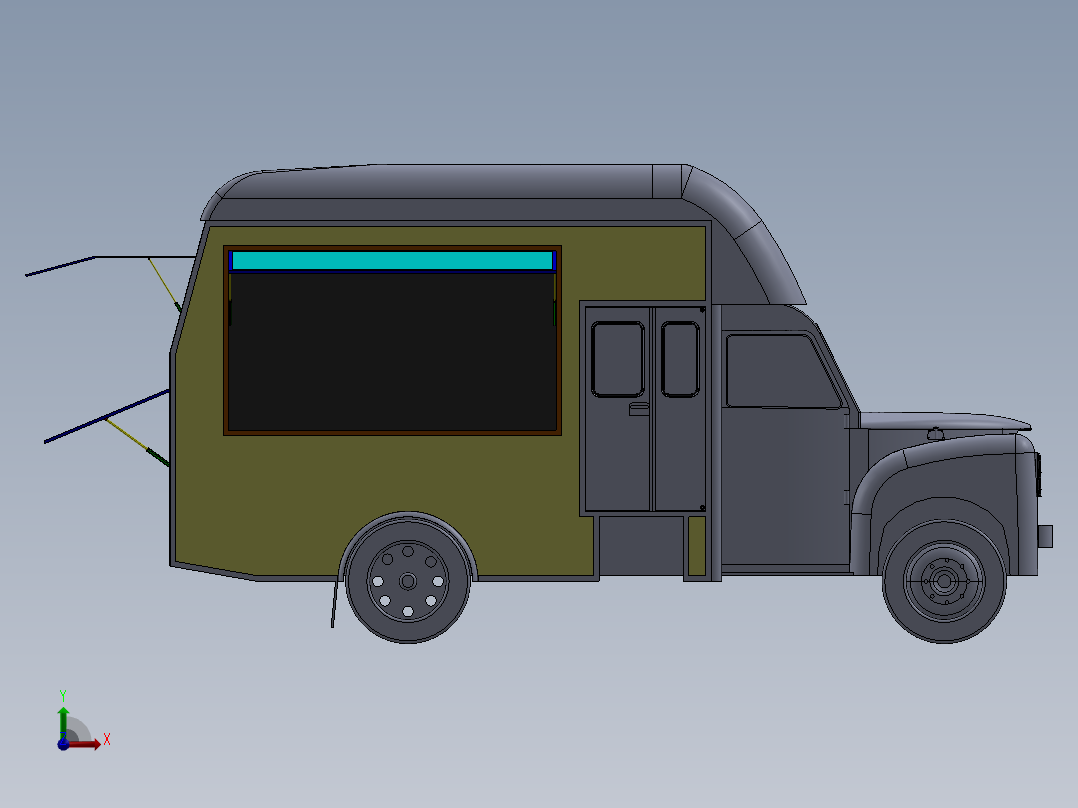 餐车设计前视图