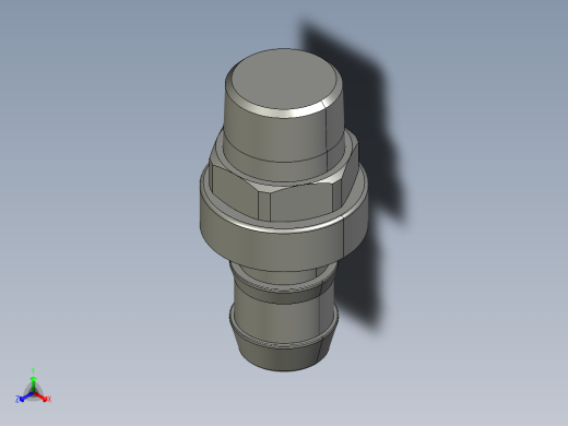 软管与硬管连接用工业通用接头0134_62_17正等轴测缩略图