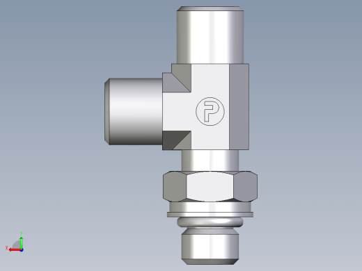 卡套式工业通用硬管接头EO_Adjustable_locknut_run_tee_LEE06SMOROMDCF后视缩略图