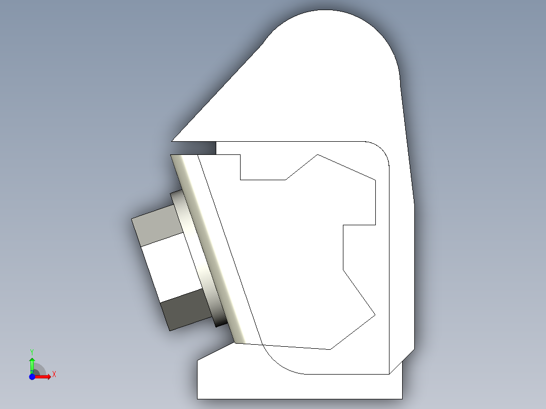 梢型鉸鏈(B)PLH-3D多系列多零件图纸模型前视图