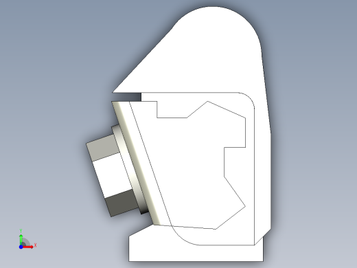 梢型鉸鏈(B)PLH-3D多系列多零件图纸模型前视缩略图