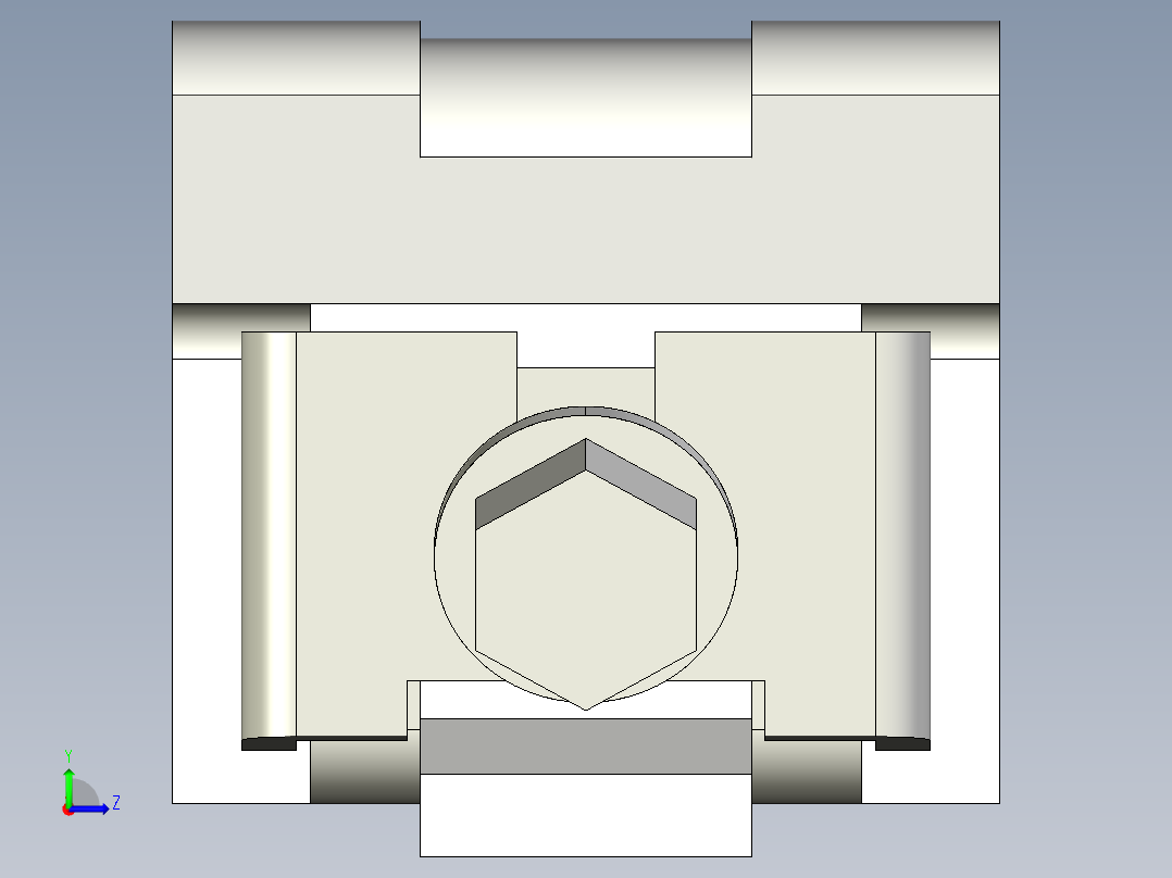 梢型鉸鏈(B)PLH-3D多系列多零件图纸模型左视图