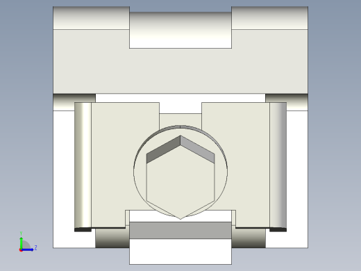 梢型鉸鏈(B)PLH-3D多系列多零件图纸模型左视缩略图