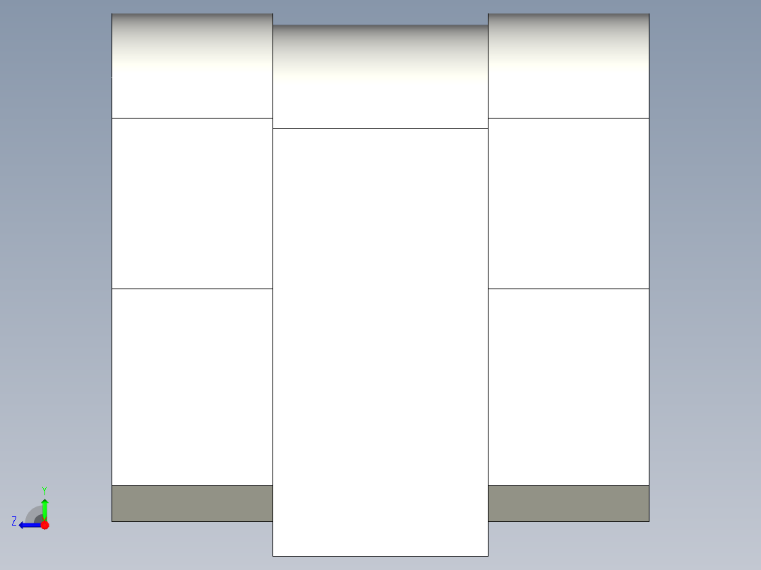 梢型鉸鏈(B)PLH-3D多系列多零件图纸模型右视图