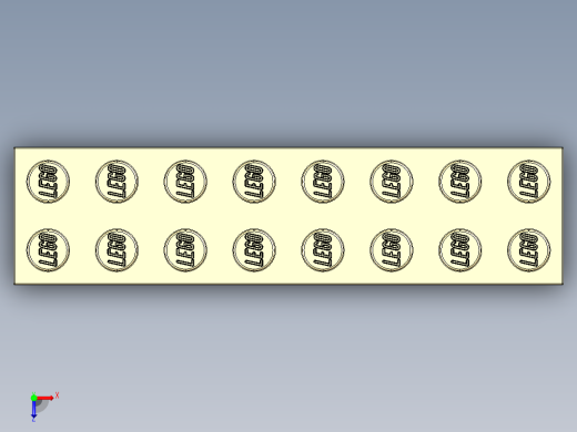 乐高套装 4421基本积木-4141553 - 3007 Brick Yellow - Tan 2 x 8.STEP俯视缩略图