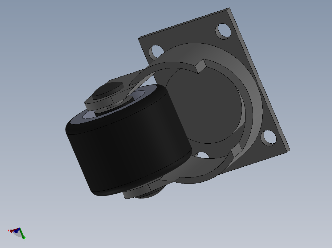 2'万向轮1主视图