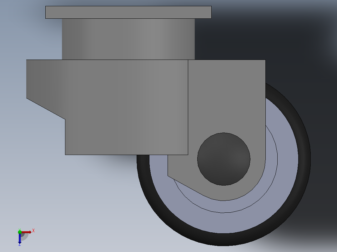 2'万向轮1俯视图