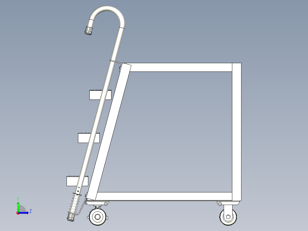 二合一云梯车左视图