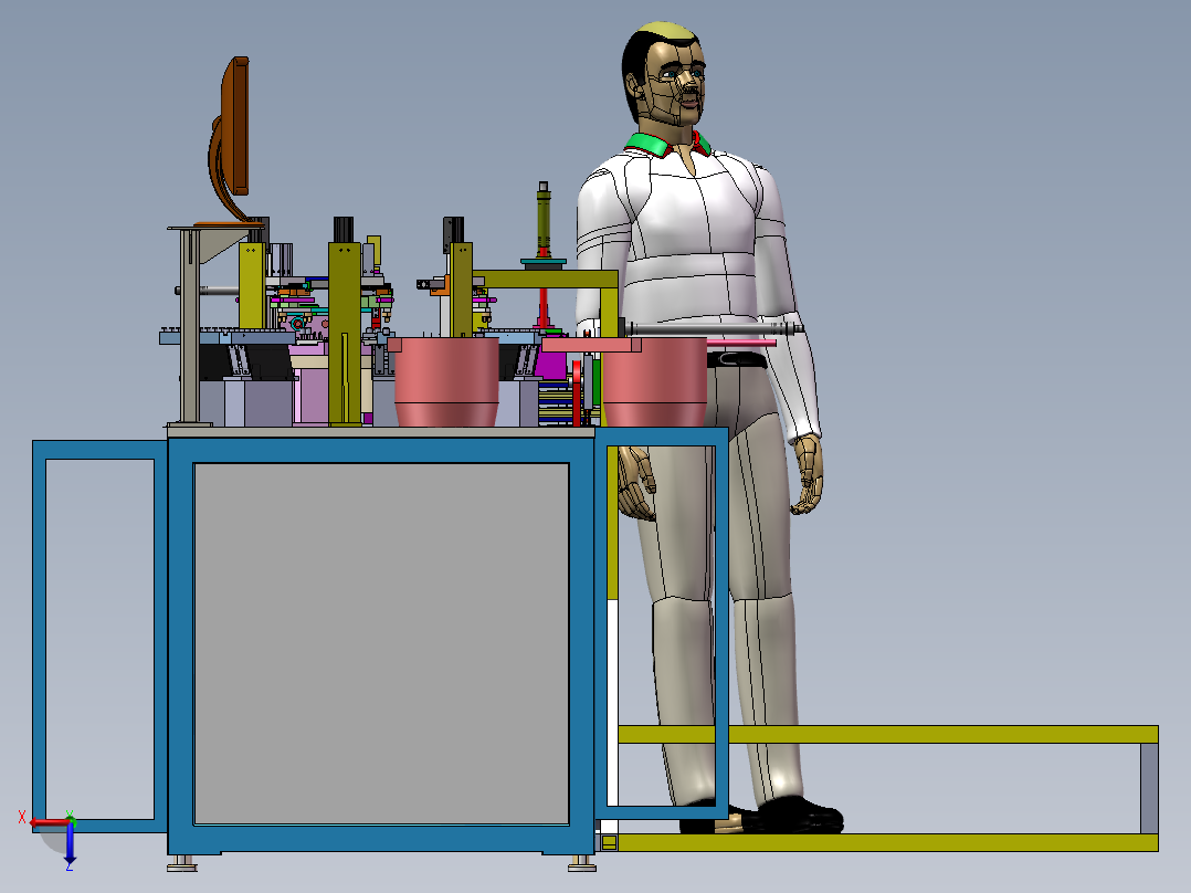 全自动按钮装配机后视图