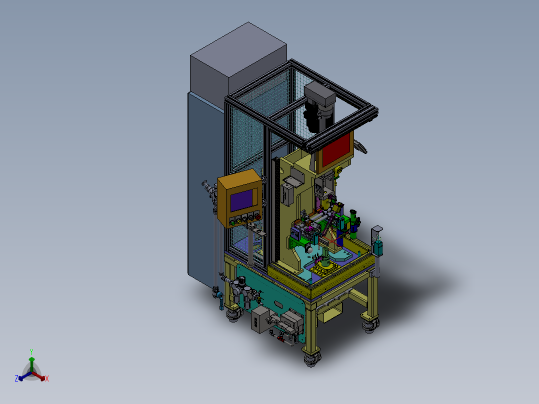 转向器轴承压装及护管翻边设备正等轴测图
