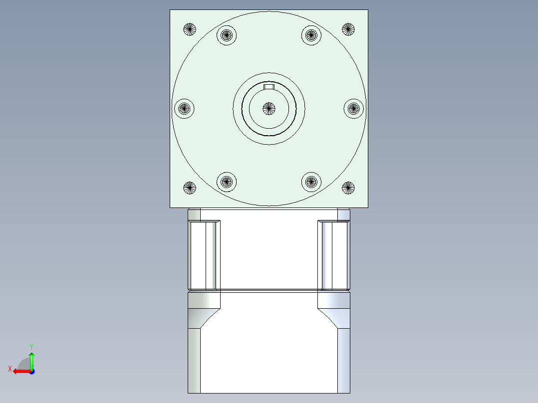 换向器PW110双轴 PGH90-L1 19-70-90-M6.stp后视图