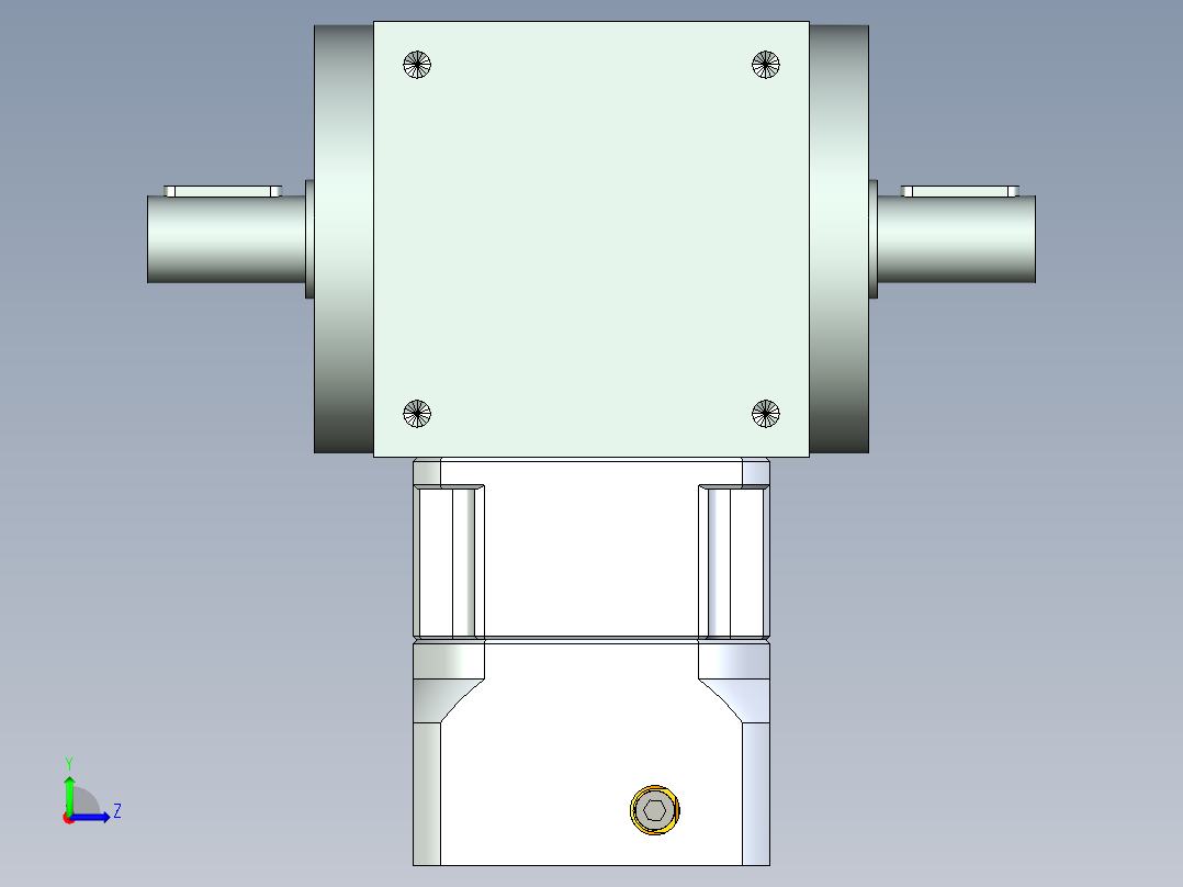 换向器PW110双轴 PGH90-L1 19-70-90-M6.stp左视图