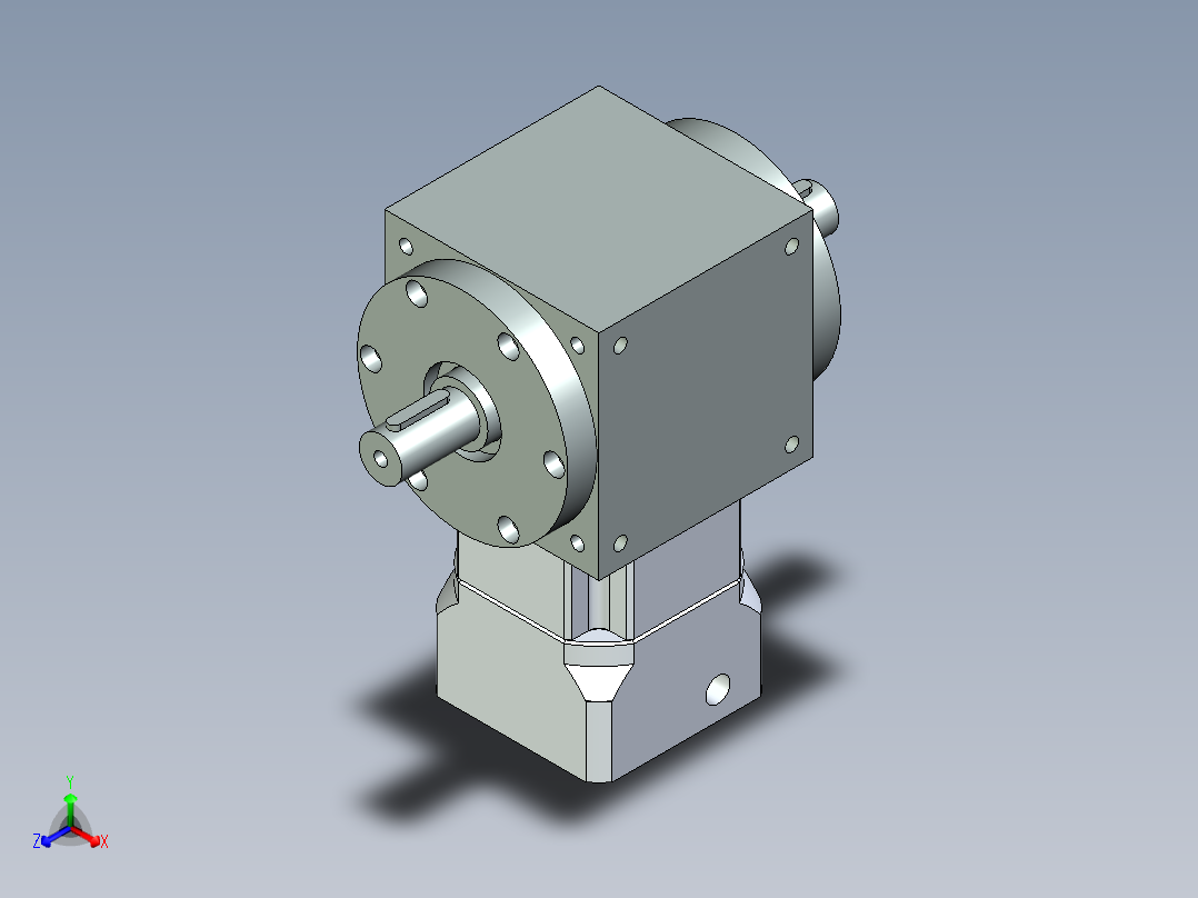 换向器PW110双轴 PGH90-L1 19-70-90-M6.stp正等轴测图