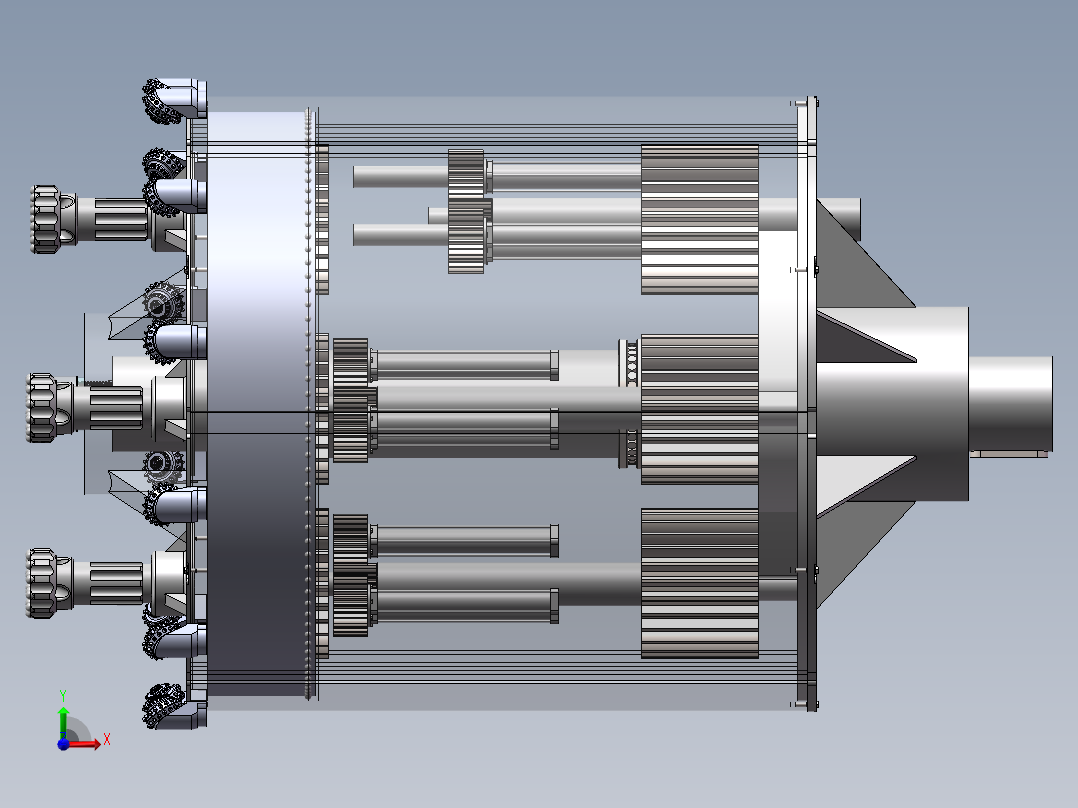 大直径桩成孔钻具前视图