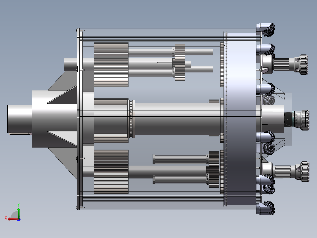 大直径桩成孔钻具后视图