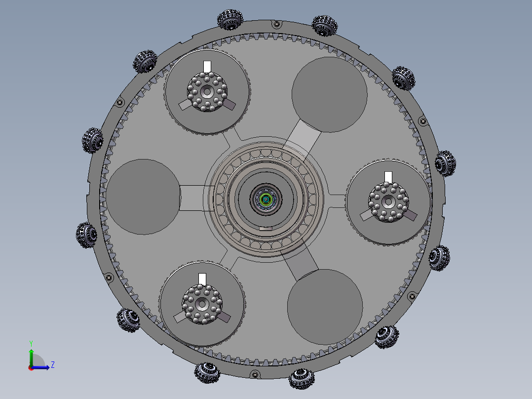大直径桩成孔钻具左视图