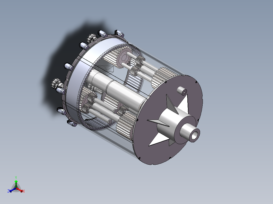 大直径桩成孔钻具正等轴测图