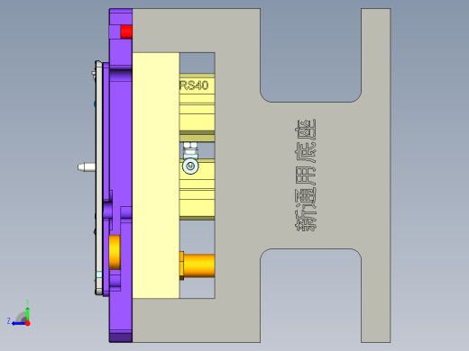 包胶版笔记本C壳KB落料程序模型右视缩略图