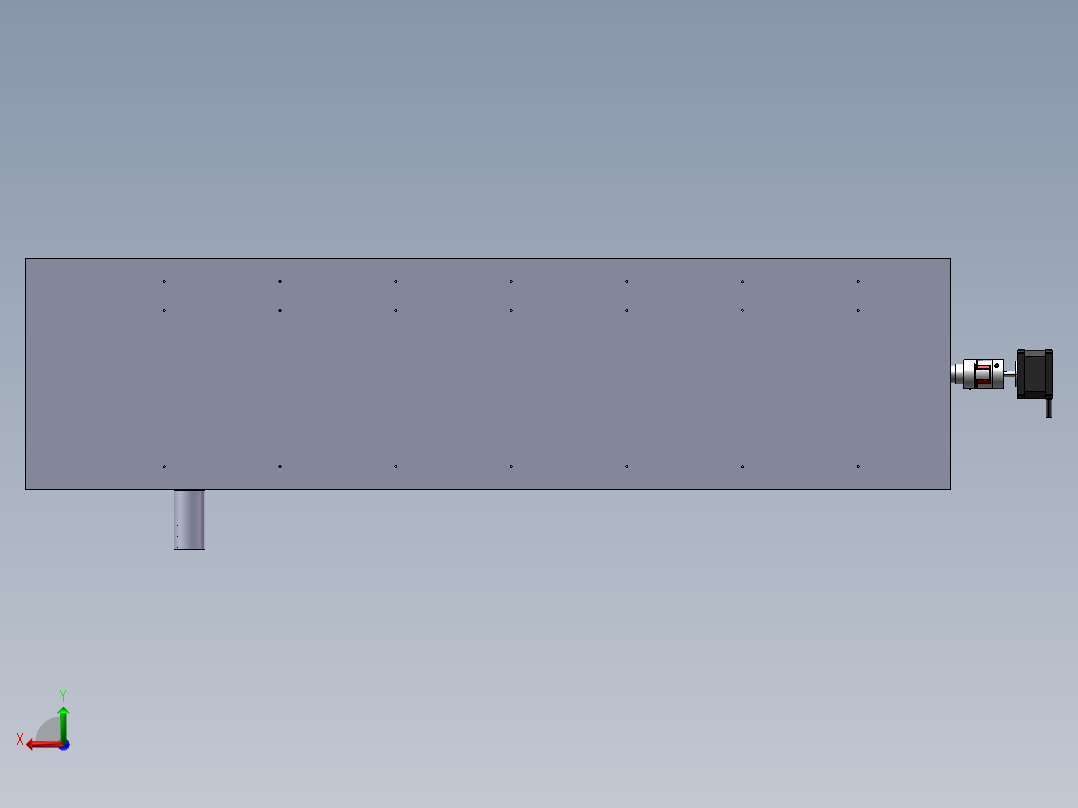 三维实体模型后视图