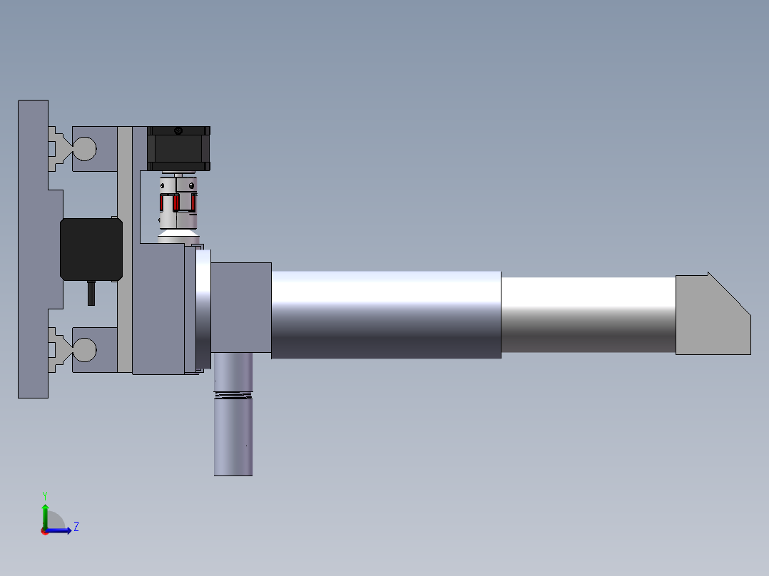 三维实体模型左视图