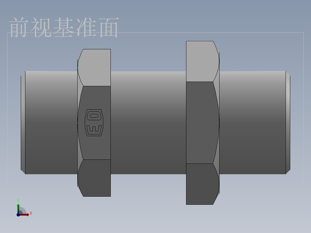 直通隔板接头、6C-22LN前视图