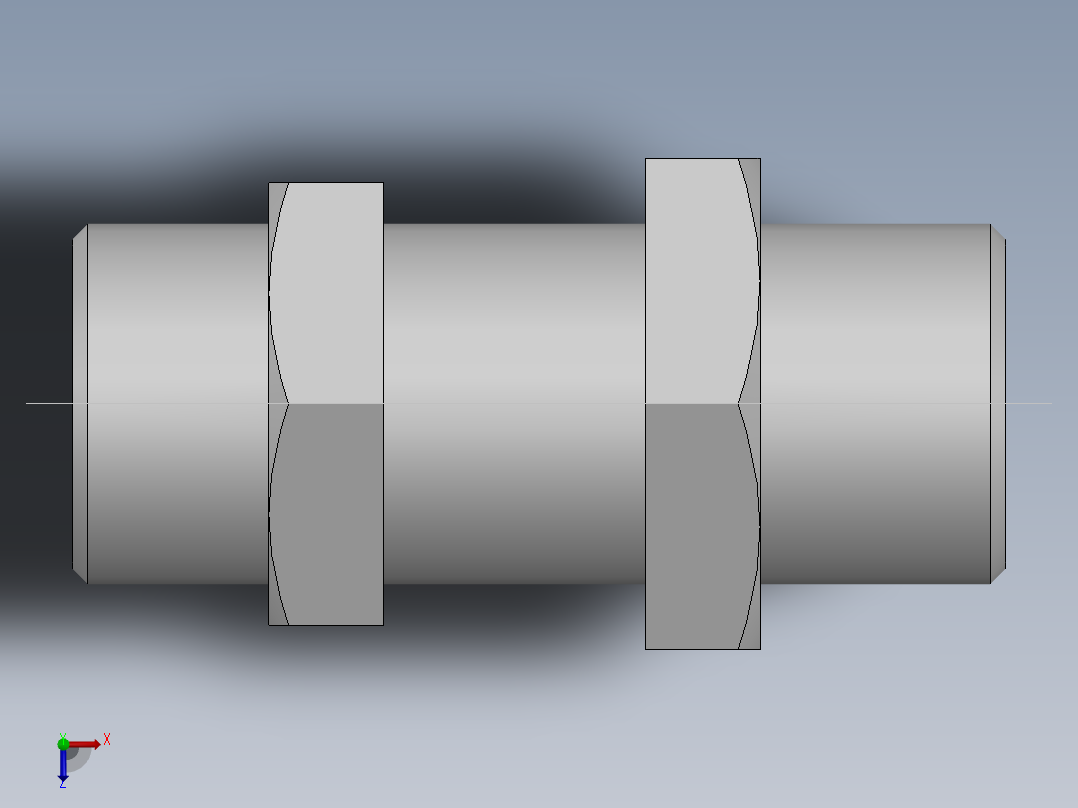 直通隔板接头、6C-22LN俯视图