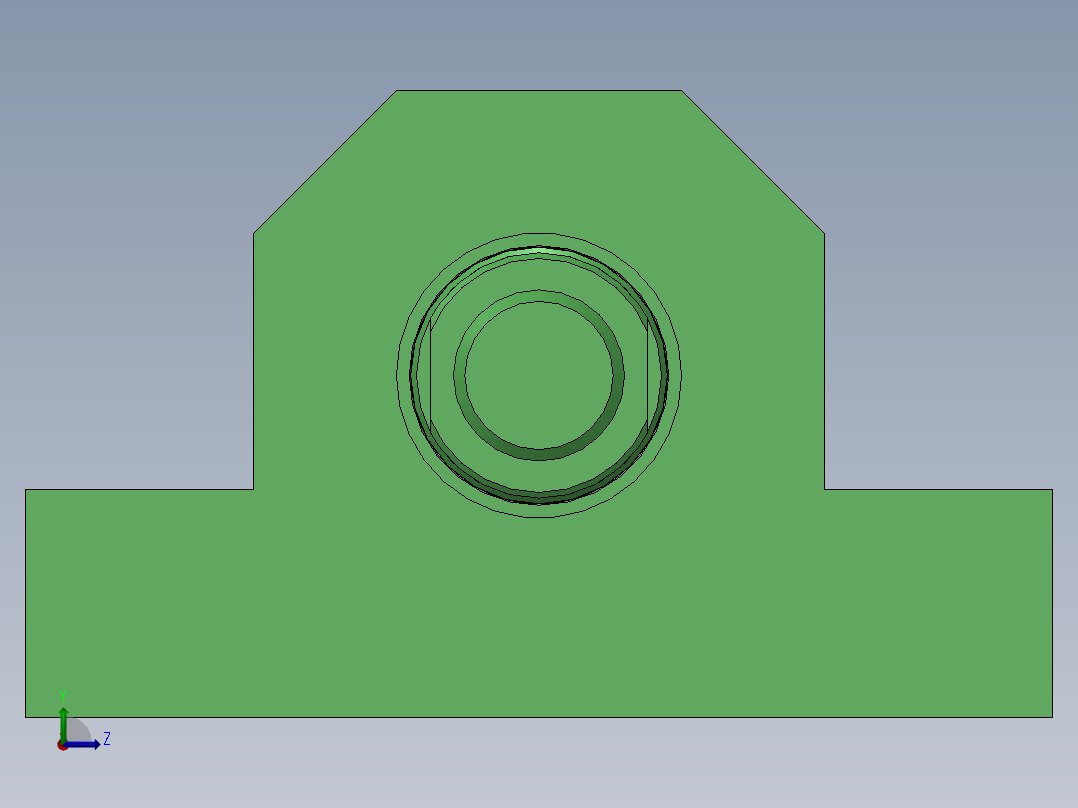 焊接式液压缸（带前脚）63x45x602 mm左视图