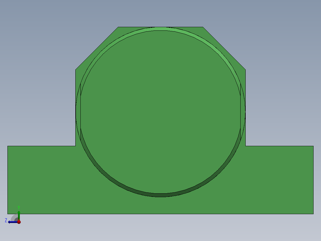 焊接式液压缸（带前脚）63x45x602 mm右视图