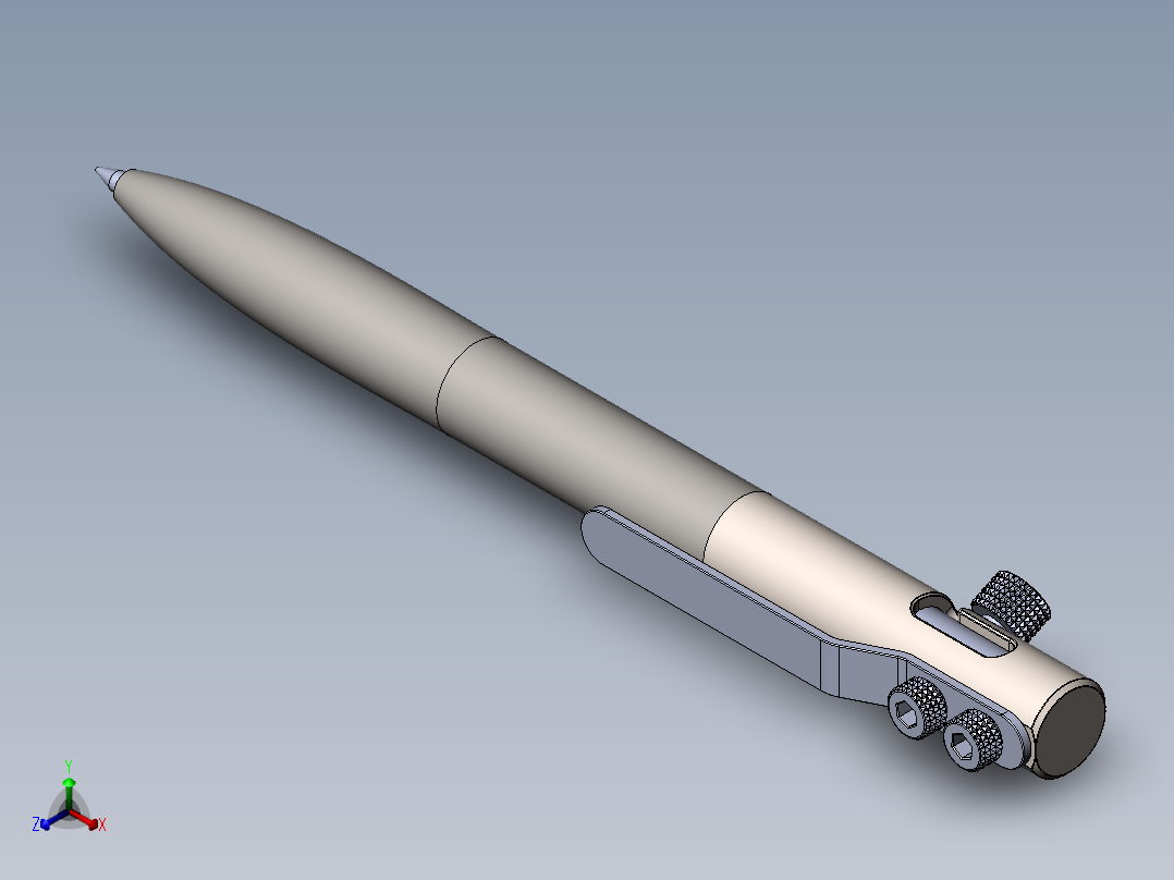 笔、中性笔、铅笔(7)正等轴测图