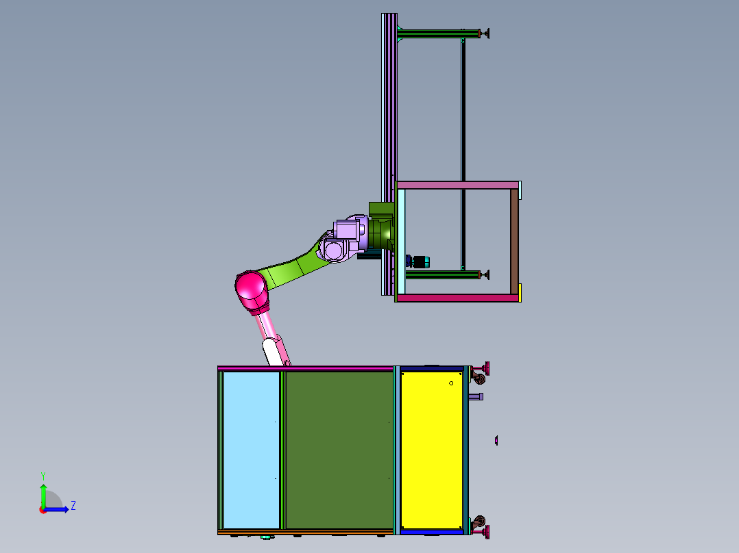机壳表面质量检测系统左视图