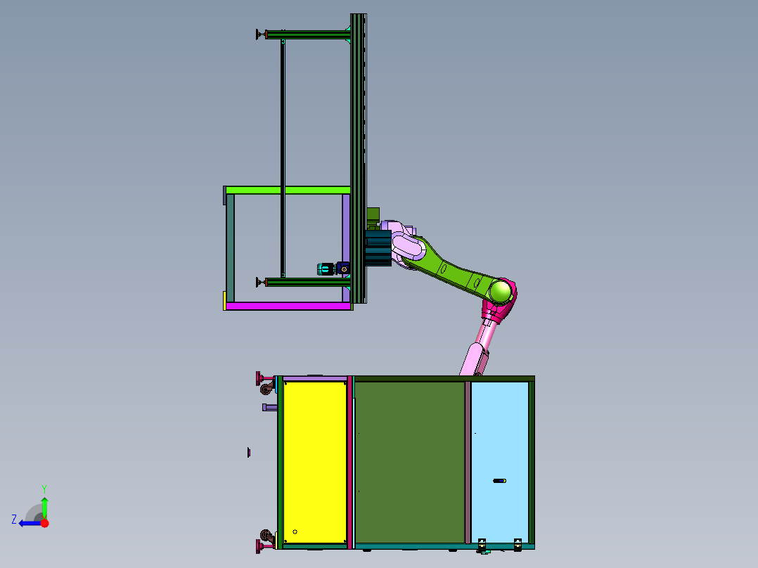 机壳表面质量检测系统右视图