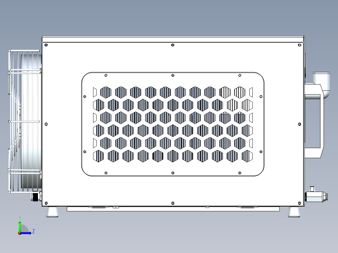 汉立冷水机左视图
