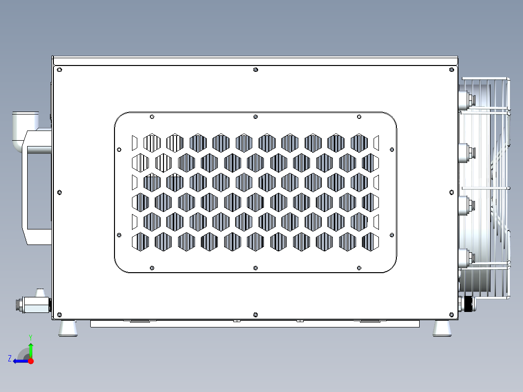 汉立冷水机右视图
