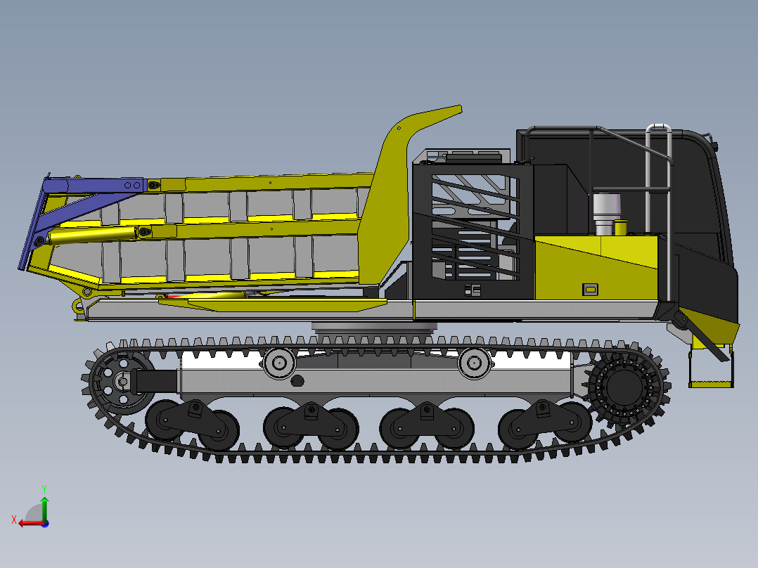 IC70R新型履带自卸运输车载重7吨后视图