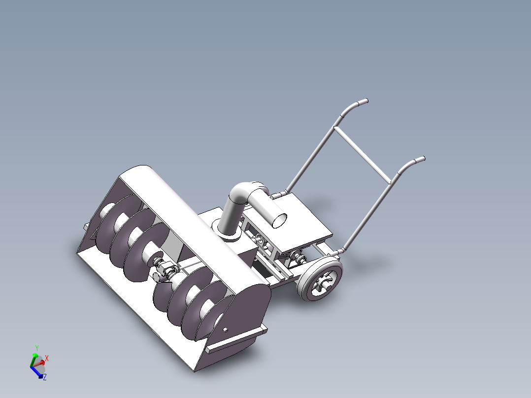 小型电动除雪机设计【含三维SW模型及CAD图纸说明书仿真动画+ansys仿真云图】