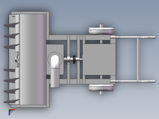 小型电动除雪机设计【含三维SW模型及CAD图纸说明书仿真动画+ansys仿真云图】俯视缩略图