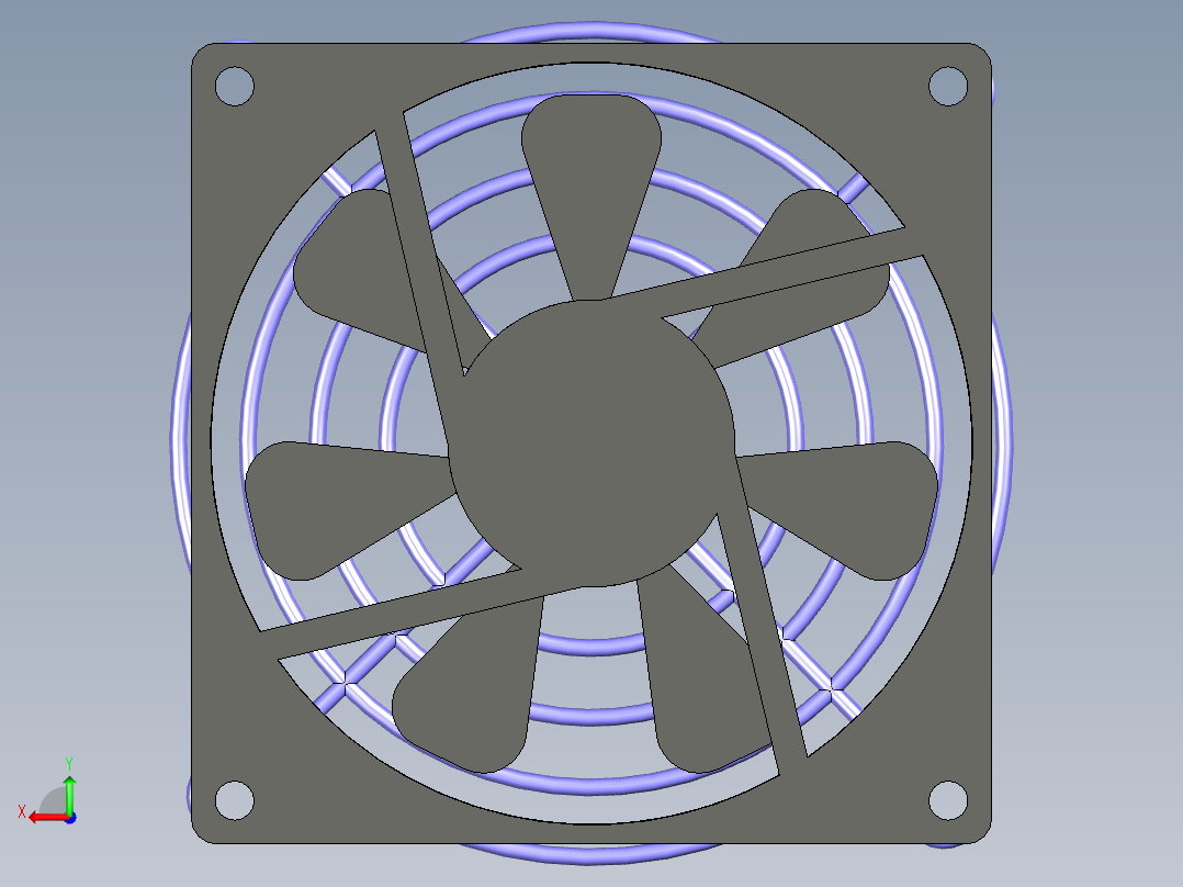 9090工业电柜散热扇后视图
