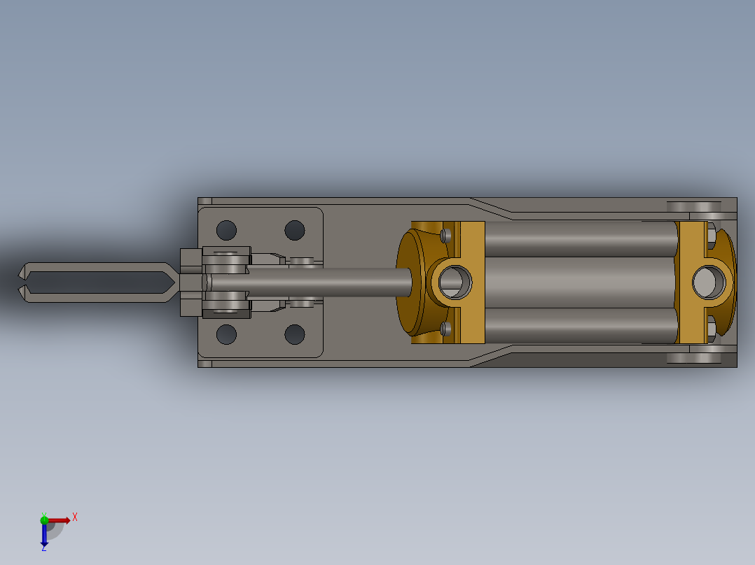 气动杠杆夹具AP3俯视图