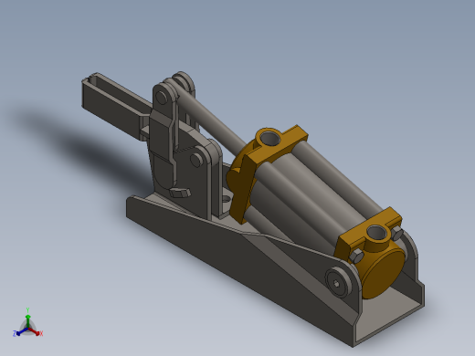 气动杠杆夹具AP3正等轴测缩略图