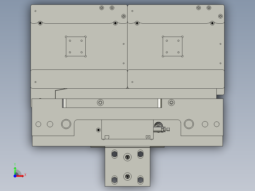 上下压合前视图