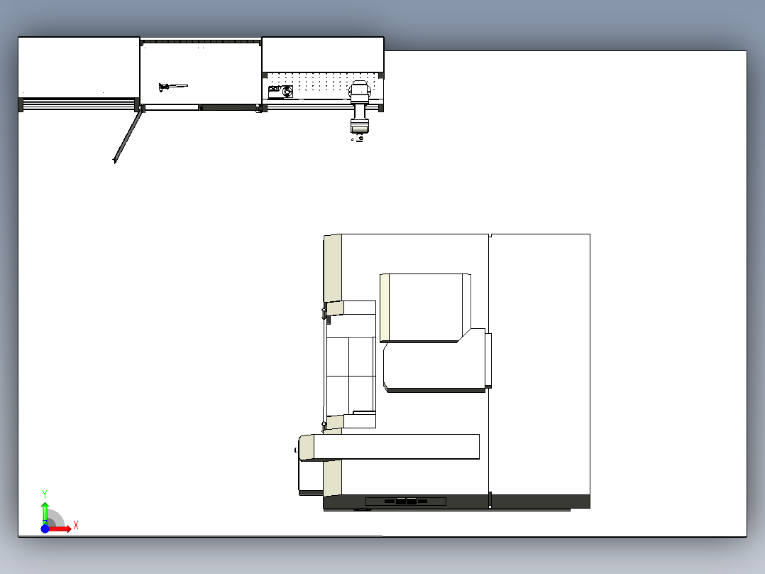 CNC雕刻机钣金外防护罩前视图