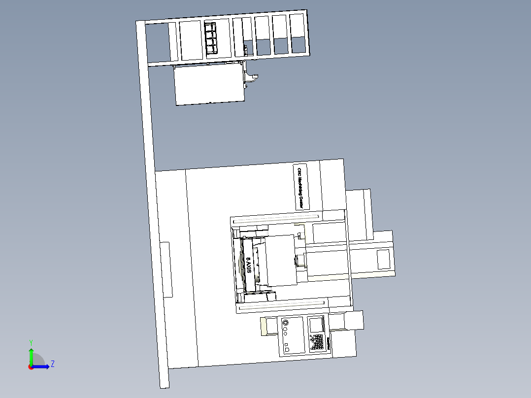 CNC雕刻机钣金外防护罩左视图