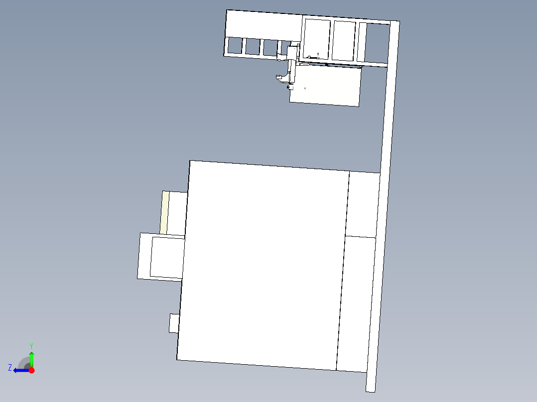 CNC雕刻机钣金外防护罩右视图