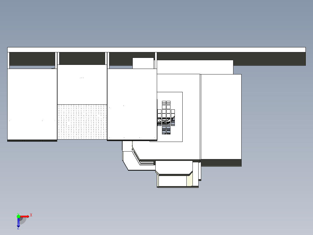 CNC雕刻机钣金外防护罩俯视图