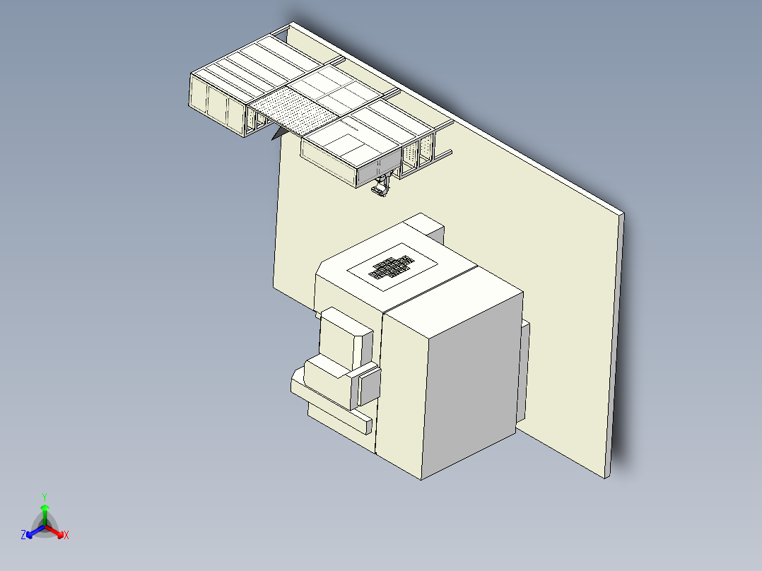 CNC雕刻机钣金外防护罩正等轴测图