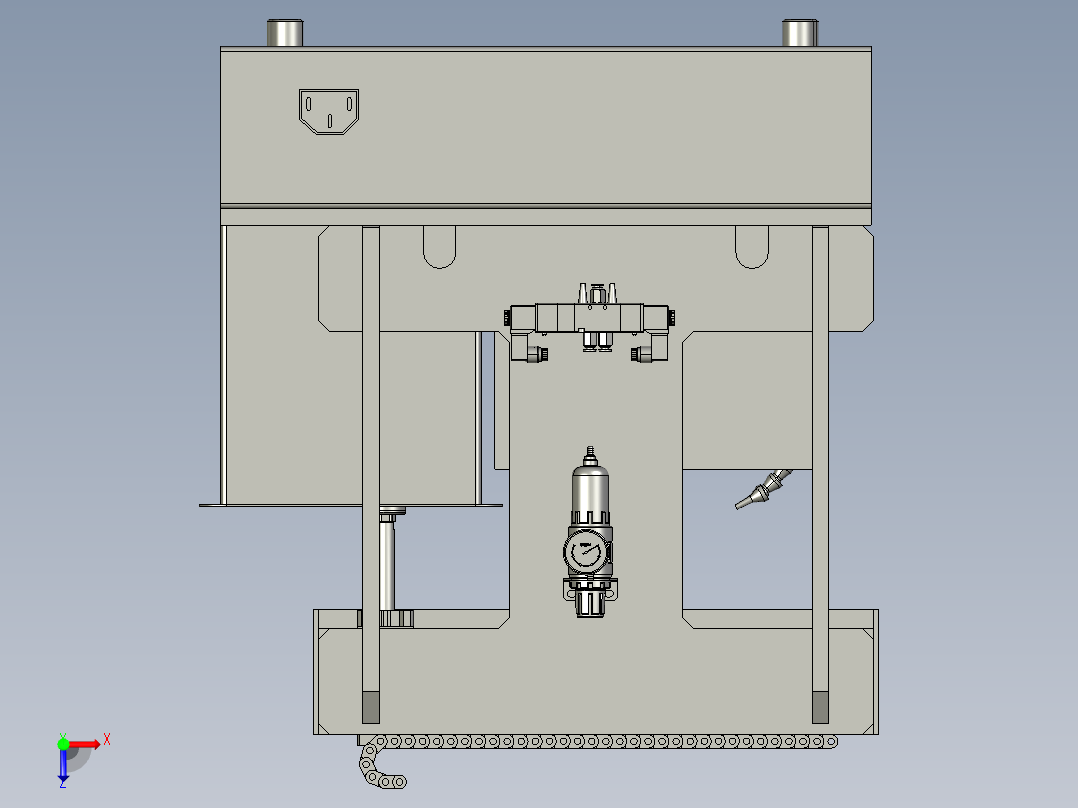 机械零件清洗设备俯视图