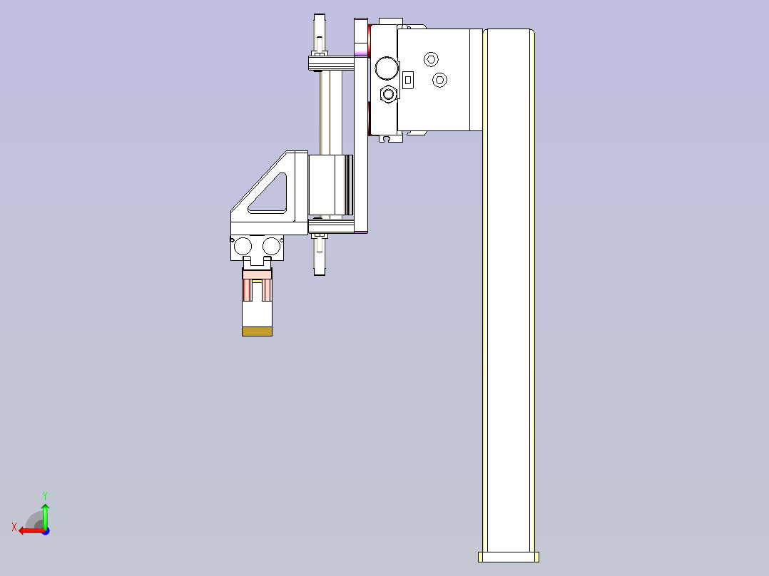无杆气缸搬运双取料头模组3D图纸后视图