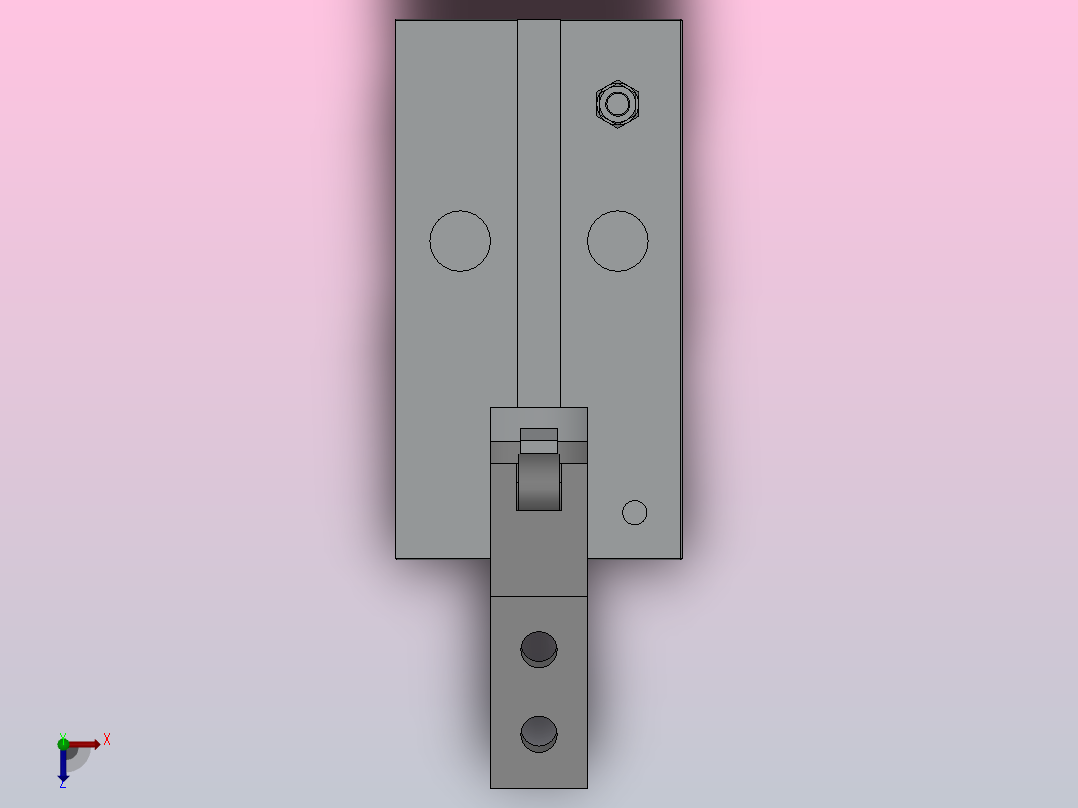 MHC2支点开闭型气爪[MHC2-16D]俯视图